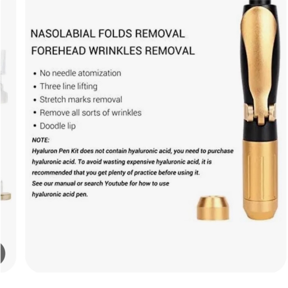 Black and Gold Hyaluronic Pen 🖤 - Picture 4 of 4